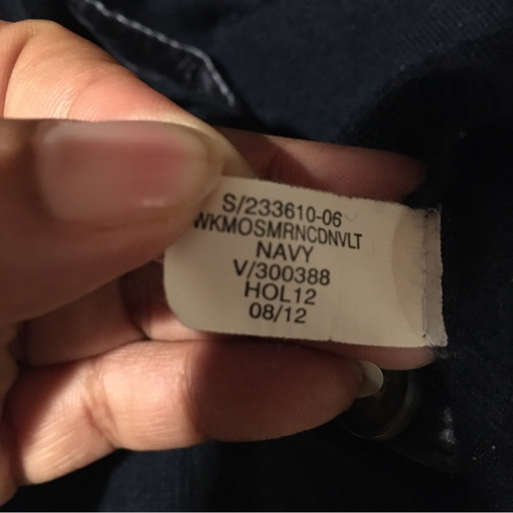 Banana Republic Navy Blue Extra Fine Merino Wool Cardigan Sweater Size Medium - Picture 6 of 6